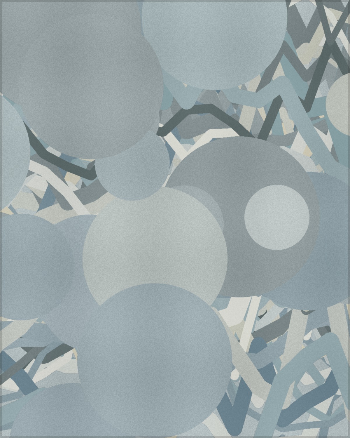 Abstract painting Tide Map with blue and sand colored gestures.